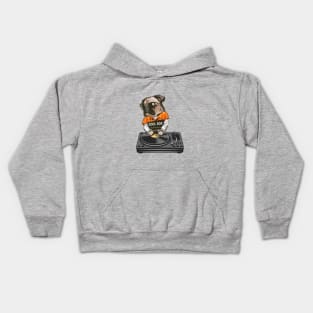 dj prisoner pug dog Kids Hoodie